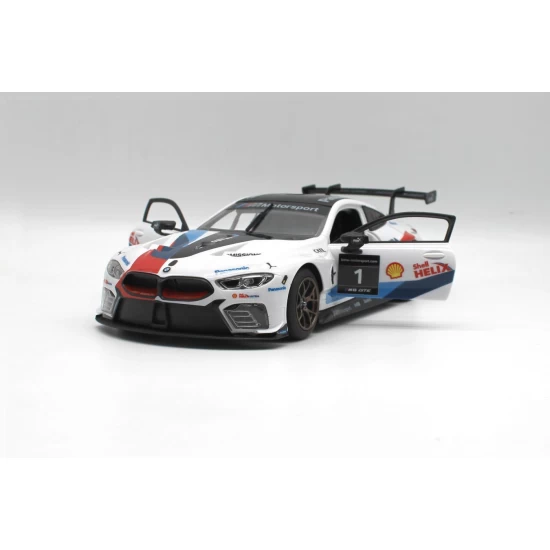 Set constructie masinuta cu telecomanda BMW M8 GTE scara 1:18 Rastar 74 piese