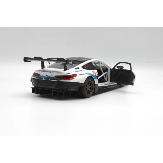 Set constructie masinuta cu telecomanda BMW M8 GTE scara 1:18 Rastar 74 piese
