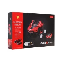 Set de constructie masinuta cu telecomanda Ferrari FXXK Evo scara 1:18 Rastar 92 piese