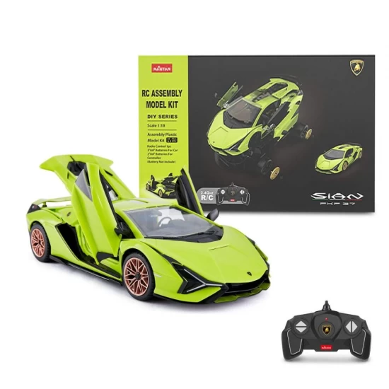 Set cuburi constructie masinuta cu telecomanda Lamborghini Sian FKP 37 scara 1:18 Rastar 72 piese