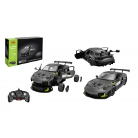 Set cuburi constructie masinuta cu telecomanda Porsche 911 GT2 RS Clubsport 25 scara 1:18 Rastar 76 piese