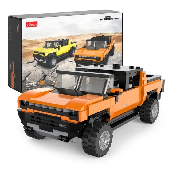 Set cuburi constructie masinuta Hummer EV scara 1:30 Rastar 431 piese