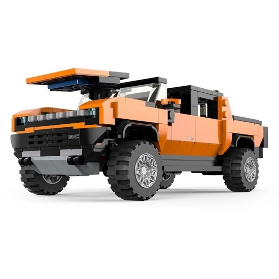 Set cuburi constructie masinuta Hummer EV scara 1:30 Rastar 431 piese