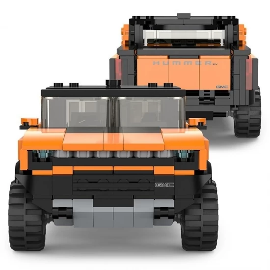 Set cuburi constructie masinuta Hummer EV scara 1:30 Rastar 431 piese