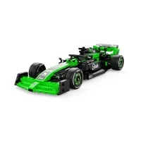 Set cuburi constructie masinuta Kick Sauber C44 F1 Stake scara 1:24 Rastar 333 piese