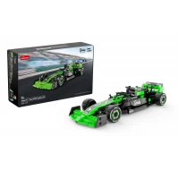Set cuburi constructie masinuta Kick Sauber C44 F1 Stake scara 1:24 Rastar 333 piese