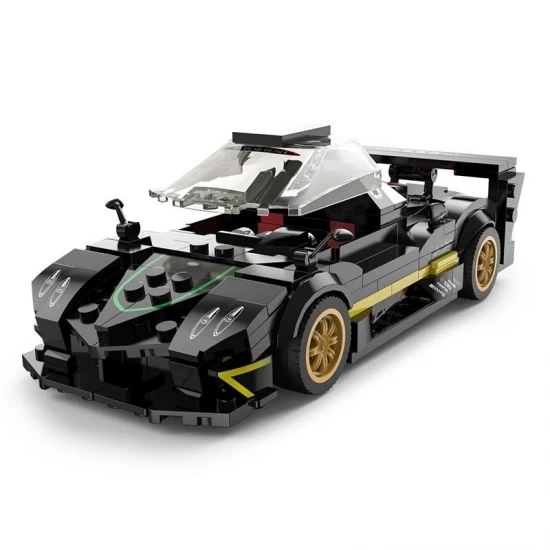 Set cuburi constructie masinuta Pagani Zonda R scara 1:28 Rastar 387 piese