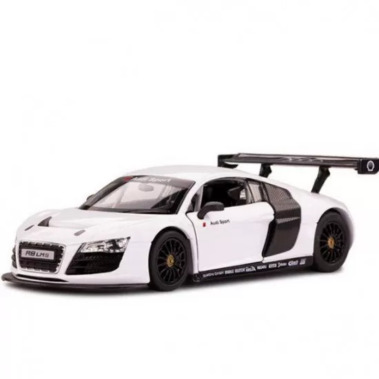 Masinuta metalica Audi R8 alb scara 1:24 Masinuta metalica Audi R8 alb scara 1:24