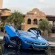 Masinuta metalica BMW I8 albastru scara 1:24 Masinuta metalica BMW I8 albastru scara 1:24