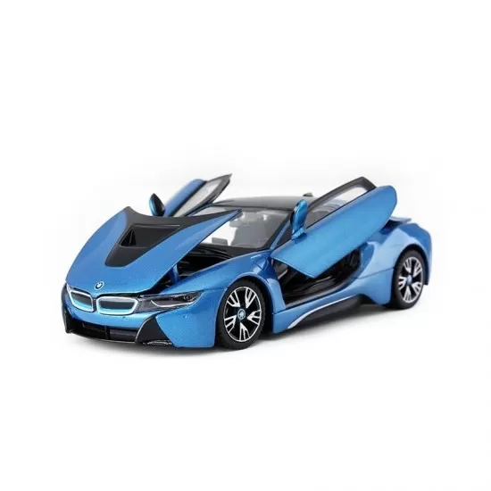 Masinuta metalica BMW I8 albastru scara 1:24 Masinuta metalica BMW I8 albastru scara 1:24