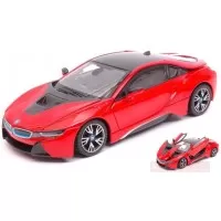 Masinuta metalica BMW I8 rosu scara 1:24