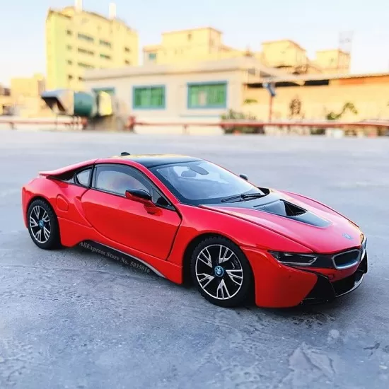 Masinuta metalica BMW I8 rosu scara 1:24