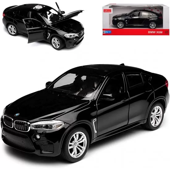 Masinuta metalica BMW X6M negru scara 1:24