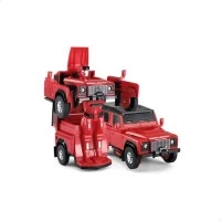 Masinuta metalica convertibila Land Rover Defender rosu scara 1:32