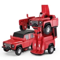 Masinuta metalica convertibila Land Rover Defender rosu scara 1:32
