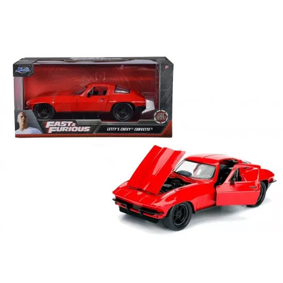 Masinuta metalica Fast and Furious 1966 Chevy Corvette scara 1:24 Masinuta metalica Fast and Furious 1966 Chevy Corvette scara 1:24