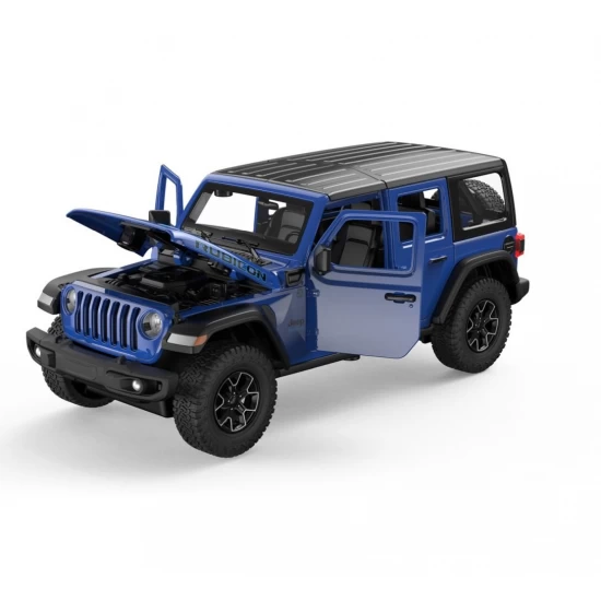 Masinuta metalica Jeep Wrangler Rubicon 4XE albastru scara 1:24 Masinuta metalica Jeep Wrangler Rubicon 4XE albastru scara 1:24