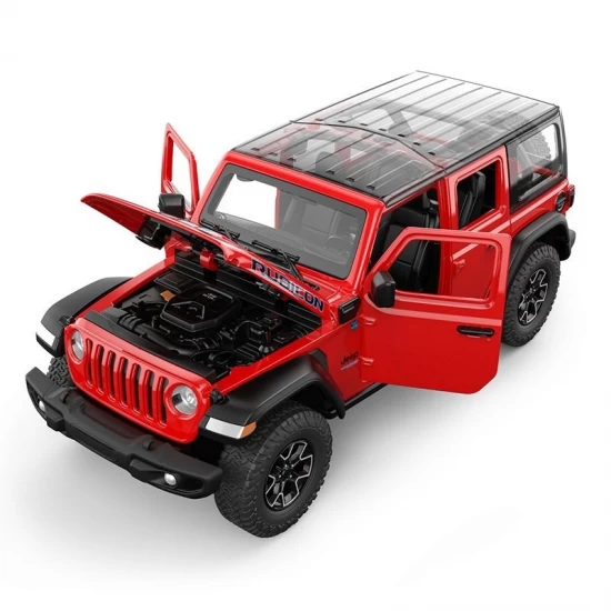 Masinuta metalica Jeep Wrangler Rubicon 4XE rosu scara 1:24 Masinuta metalica Jeep Wrangler Rubicon 4XE rosu scara 1:24