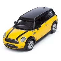 Masinuta metalica Mini Cooper Clubman galben scara 1:24