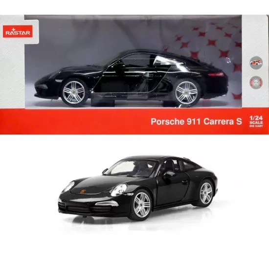 Masinuta metalica Porsche 911 negru scara 1:24