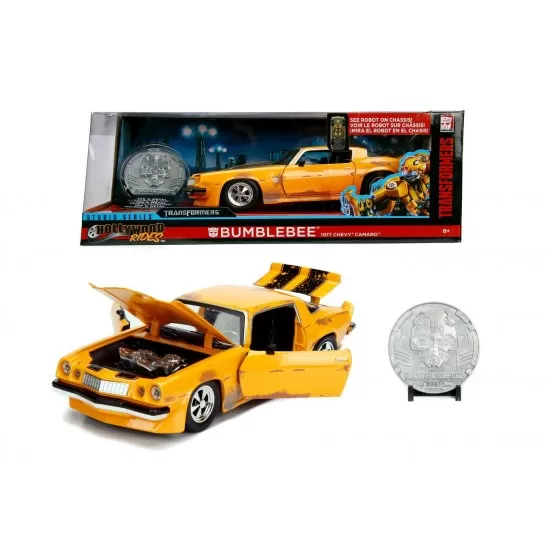 Masinuta metalica Transformers 1977 Chevy Camaro scara 1:24 Masinuta metalica Transformers 1977 Chevy Camaro scara 1:24