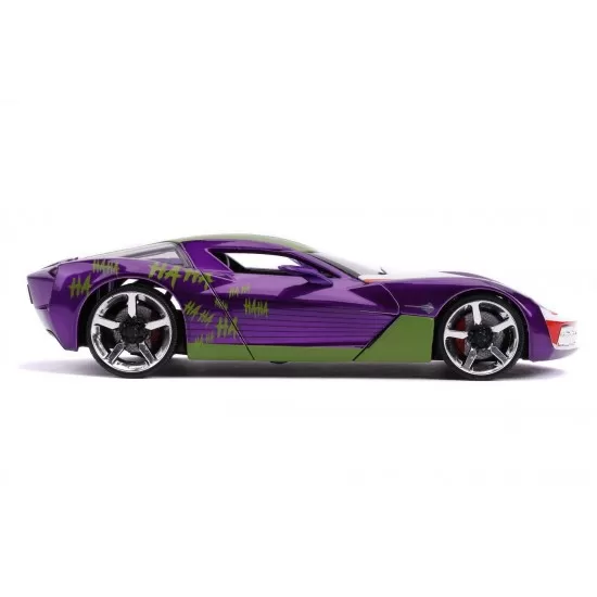 Masinute metalica Chevy Corvette Stingray 2009 si figurina Joker scara 1:24 Masinute metalica Chevy Corvette Stingray 2009 si figurina Joker scara 1:24