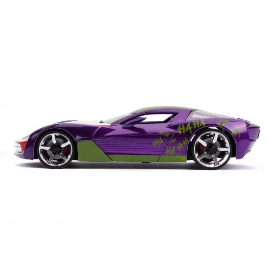 Masinute metalica Chevy Corvette Stingray 2009 si figurina Joker scara 1:24 Masinute metalica Chevy Corvette Stingray 2009 si figurina Joker scara 1:24