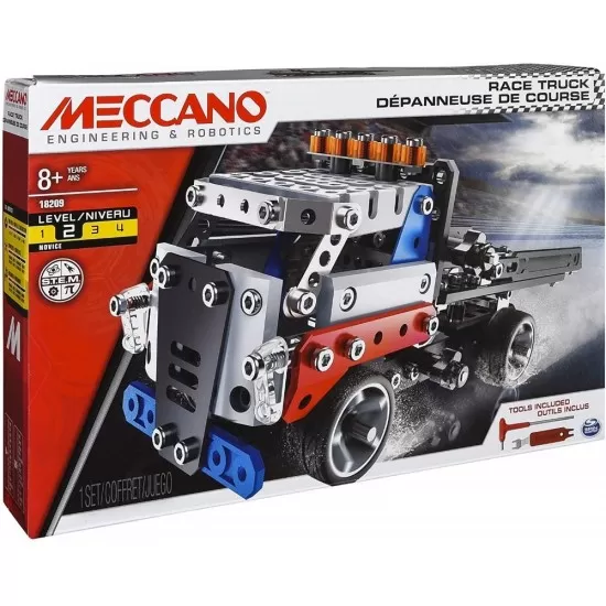 Set metalic de constructie Meccano - Camion pentru curse 285 piese Set metalic de constructie Meccano - Camion pentru curse 285 piese