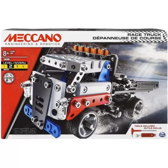 Set metalic de constructie Meccano - Camion pentru curse 285 piese Set metalic de constructie Meccano - Camion pentru curse 285 piese