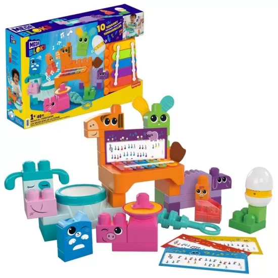 Set de constructie Mega Bloks 40 piese Set de constructie Mega Bloks 40 piese