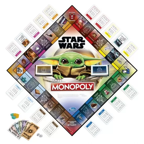 Joc de societate Monopoly The Child Baby Yoda Joc de societate Monopoly The Child Baby Yoda