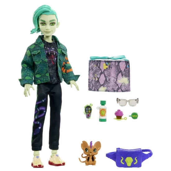 Papusa Deuce Gordon Monster High cu animalut si accesorii