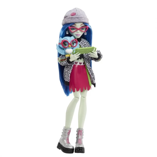 Papusa Monster High Ghoulia Yelps cu animalut si accesorii