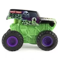 Masinuta Monster Jam Grave Digger seria Click and Flip scara 1:43
