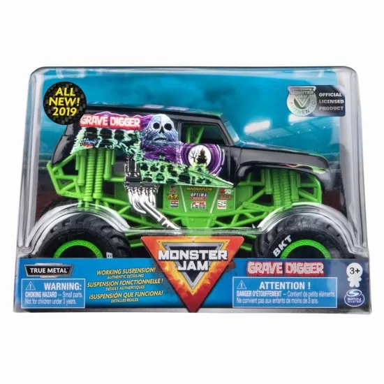 Macheta metalica Monster Jam 1:24 - Grave Digger Macheta metalica Monster Jam 1:24 - Grave Digger
