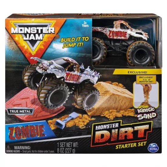 Set acrobatii cu nisip kinetic si accesorii Monster Jam Set acrobatii cu nisip kinetic si accesorii Monster Jam