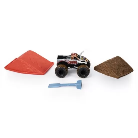 Set acrobatii cu nisip kinetic si accesorii Monster Jam Set acrobatii cu nisip kinetic si accesorii Monster Jam