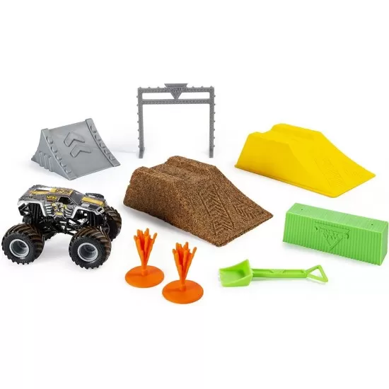 Set camioneta Max-D cu nisip kinetic si accesorii Maxfun Monster Jam Set camioneta Max-D cu nisip kinetic si accesorii Maxfun Monster Jam