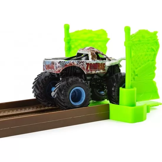 Set cascadorii Monster Jam - Doboara-l pe Zombie Set cascadorii Monster Jam - Doboara-l pe Zombie