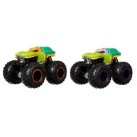 Set 2 masini Monster Truck Michelangelo si Donatello Hot Wheels scara 1:64