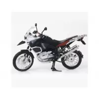 Motocicleta metalica BMW RS1200 GS alba scara 1:9