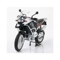 Motocicleta metalica BMW RS1200 GS alba scara 1:9