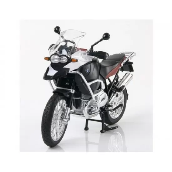 Motocicleta metalica BMW RS1200 GS alba scara 1:9 Motocicleta metalica BMW RS1200 GS alba scara 1:9