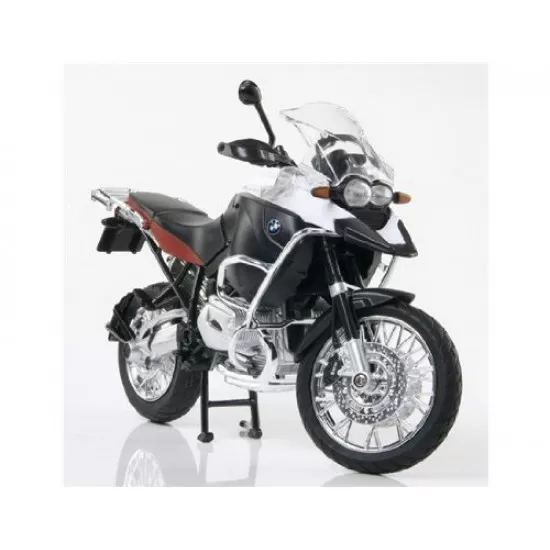 Motocicleta metalica BMW RS1200 GS alba scara 1:9 Motocicleta metalica BMW RS1200 GS alba scara 1:9