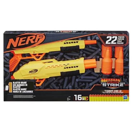Set 2 blastere Nerf Alpha Strike Tiger DB2 cu tinte Set 2 blastere Nerf Alpha Strike Tiger DB2 cu tinte