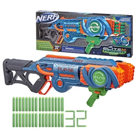 Blaster Nerf Elite Flip cu 32 cartuse