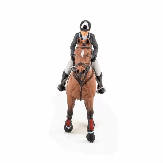 Figurina cal competitie cu jocheu Papo Figurina cal competitie cu jocheu Papo