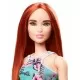 Papusa Barbie roscata cu tinuta lejera