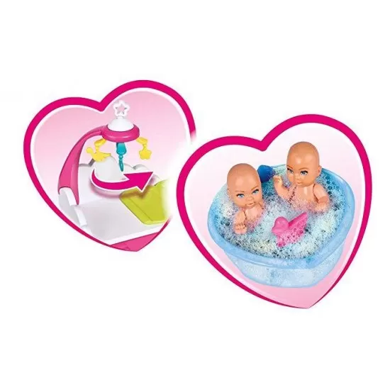 Papusa Steffi Love cu gemeni si accesorii