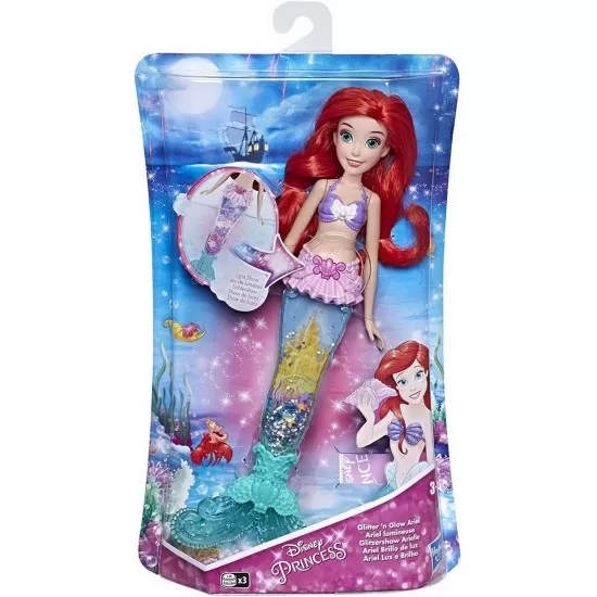 Papusa Ariel Glitter cu lumini Papusa Ariel Glitter cu lumini